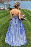 Glitter Spaghetti Straps A-Line Prom HZ0307