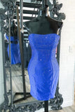 LTP1149,Tight Red Sparkles Short Homecoming HZ0307