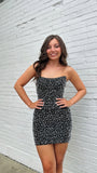 Pearl Beaded Sequin Homecoming Dresses Strapless Mini Party Gown, HZ0307