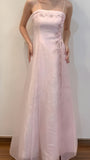 Pink Sheath Spaghetti Straps Organza Prom Dresses Long Party Formal HZ0307