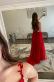 Popular Appliques Tulle A-Line Senior Prom Dress, Long Semi Formal HZ0307