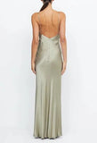 Pretty Mermaid V Neckline Long Yellow Satin Party Dresses Prom Dresses, HZ0307