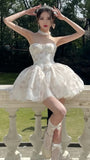 Princess Sweetheart Floral Print Ball Gown Organza Hoco Party HZ0307