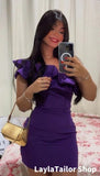 Purple Bodycon Homecoming Dresses Mini Party Gown, HZ0307