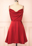 Red A-Line Homecoming Dresses Short Graduation Dress, HZ0307