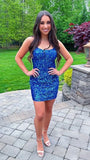 Red Sequin Tight Homecoming Dress Lace Up Back Short Party Dress, HZ0307