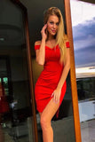 LTP1479,Off the shoulder red satin homecoming HZ0307