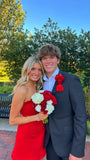 Red Strapless Homecoming Dresses Sleeveless Mini Party Gown, HZ0307