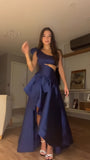 Royal Blue Irregular Sexy Prom Long Dress Graduation Prom HZ0307