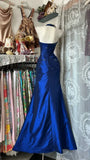 Royal Blue Mermaid Prom Dresses Vintage Beaded Evening Party HZ0307