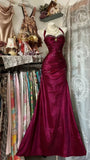 Royal Blue Mermaid Prom Dresses Vintage Beaded Evening Party HZ0307