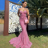 Sweetheart Mermaid Sequins Long Prom HZ0307