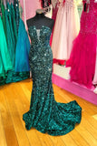 Sequin Strapless Mermaid Long Prom HZ0307