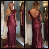 LTP1097,Sexy Sequined Long Backless Prom Dresses, Wedding Party, Bridesmaid HZ0307