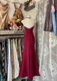 Sexy Mermaid Spaghetti Straps Red Lace Prom Dresses Long Party Dress, HZ0307