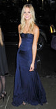 Sexy Mermaid Strapless Floor Length Navy Blue Evening Dress Prom Dresses, HZ0307