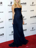 Sexy Mermaid Strapless Floor Length Navy Blue Evening Dress Prom Dresses, HZ0307