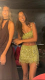 Sexy Two Pieces Homecoming Dresses Sequin Dance Holiday Dress, HZ0307