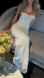 Sexy White Sheath Party Dress Sweetheart Bodycon Prom HZ0307