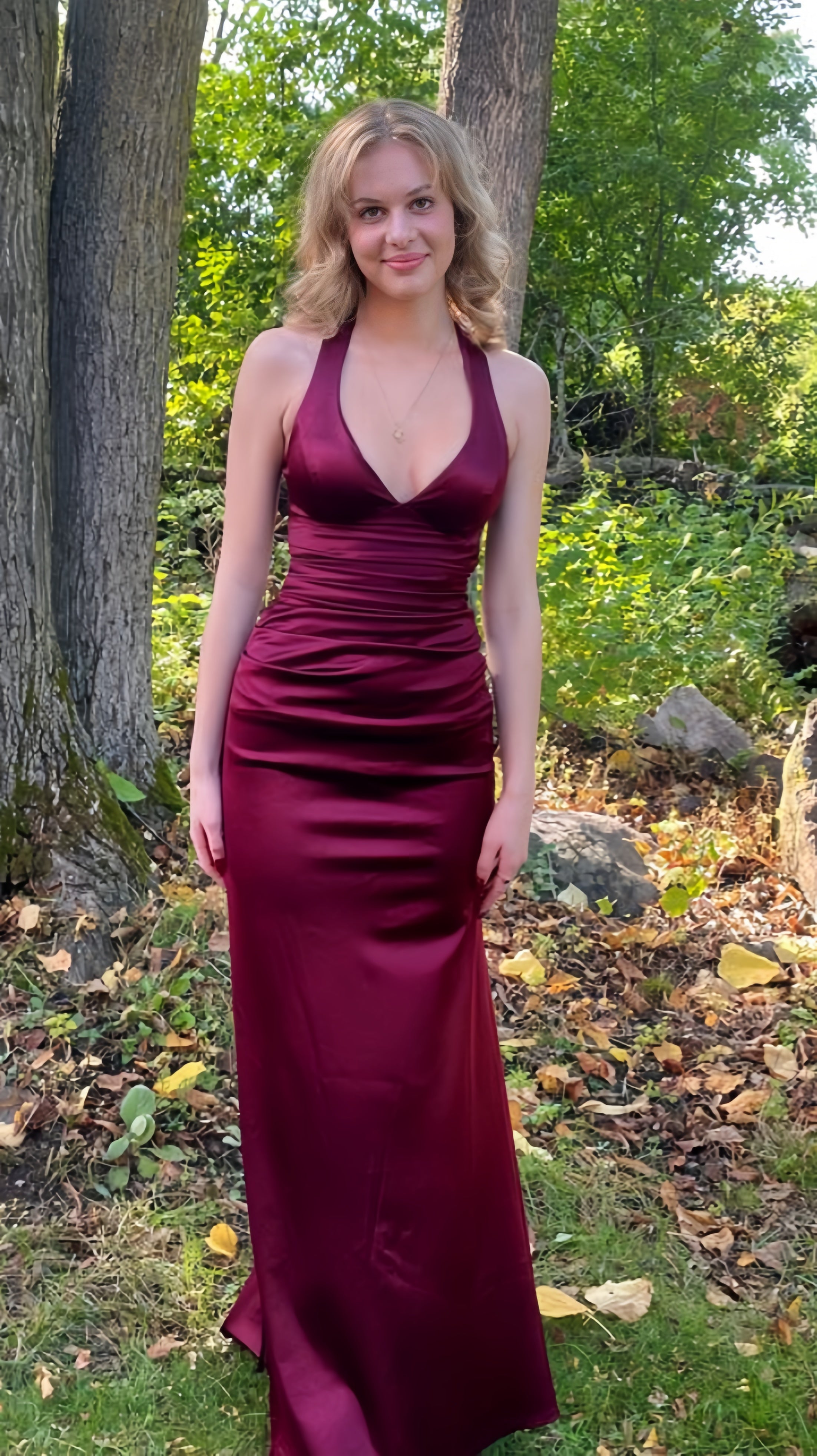 Sexy Blue Mermaid Prom Dresses Long Evening Dress V-Neck Formal HZ0307