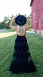 Sexy Deep V-Neck Lace Evening Prom HZ0307