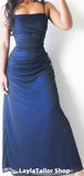 Sheath Chiffon Blue Long Prom HZ0307