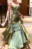 Shiny Green Spaghetti Straps Dance Party Dress Girls Graduation Prom HZ0307