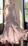 Shiny Green Spaghetti Straps Ruffle Party Dress Sweetheart Formal Prom HZ0307