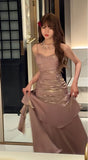 Shiny Green Spaghetti Straps Ruffle Party Dress Sweetheart Formal Prom HZ0307