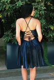 Simple Black A-Line Homecoming Dresses Short Party Dresses, HZ0307