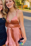 Simple Black A-Line Homecoming Dresses Short Party Dresses, HZ0307