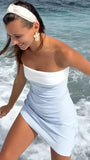 Simple Homecoming Dresses Cheap Hoco Outfits Strapless Mini Party HZ0307