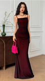 Simple Prom Dresses Black Chiffon Red Vintage Evening Party HZ0307