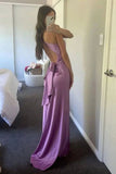 Simple Prom Dresses Cross Back Evening Party Dress Sleeveless Formal HZ0307