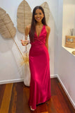 Simple Prom Dresses Cross Back Evening Party Dress Sleeveless Formal HZ0307