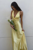 Simple Prom Dresses Cross Back Evening Party Dress Sleeveless Formal HZ0307