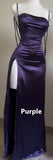 Simple Prom Dresses Sheath Satin Long Sexy Party HZ0307