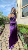 Simple Purple Evening Formal Dresses Mermaid Senior Prom HZ0307