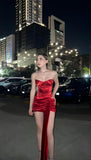 Simple Red Sleeveless Mini Homecoming HZ0307