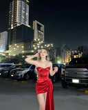 Simple Red Sleeveless Mini Homecoming HZ0307