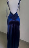 Simple Prom Dresses Sheath Satin Long Sexy Party HZ0307