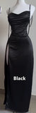 Simple Prom Dresses Sheath Satin Long Sexy Party HZ0307