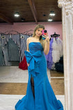 Strapless Red Fitted Long Formal Dress with HZ0307
