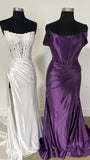 Elegant Champagne Off the Shoulder Mermaid Long Prom HZ0307