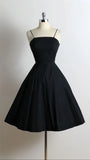 Spaghetti Straps Black A-line Homecoming Dresses School Party HZ0307