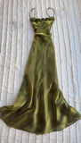 Spaghetti Straps Bodycon Mermaid Prom Dresses Organza Evening Party HZ0307