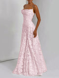Spaghetti Straps Lace A-line Prom Dresses Senior Formal HZ0307