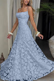 Spaghetti Straps Lace A-line Prom Dresses Senior Formal HZ0307
