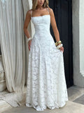Spaghetti Straps Lace A-line Prom Dresses Senior Formal HZ0307