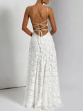 Spaghetti Straps Lace A-line Prom Dresses Senior Formal HZ0307